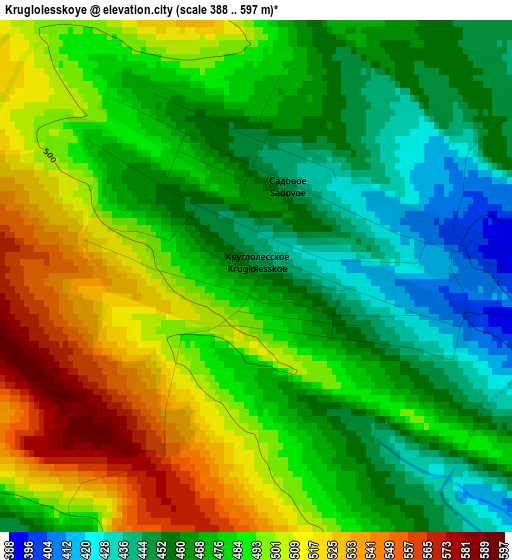 Kruglolesskoye elevation map