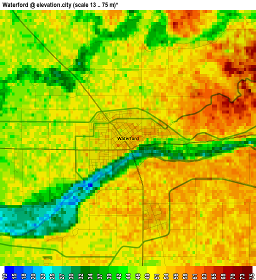 Waterford elevation map