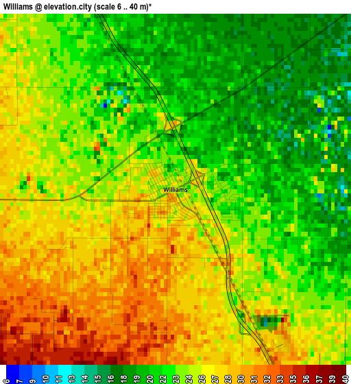 Williams elevation map