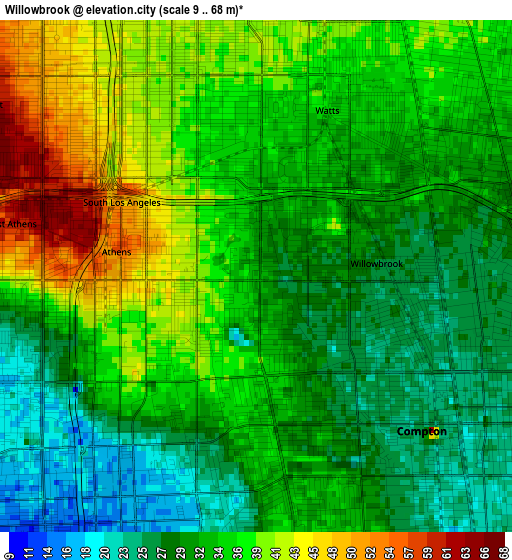 Willowbrook elevation map