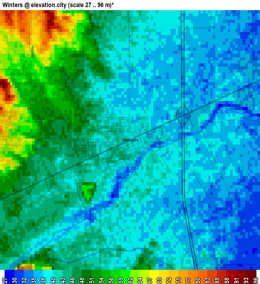 Winters elevation map