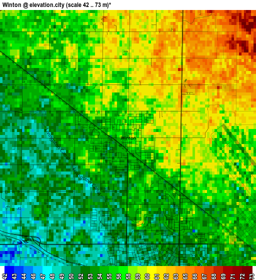 Winton elevation map