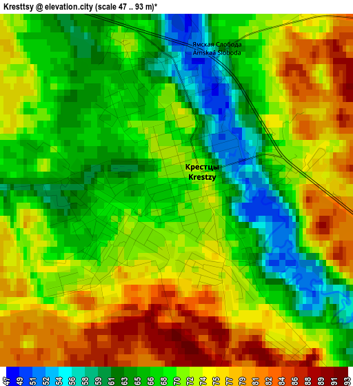 Kresttsy elevation map