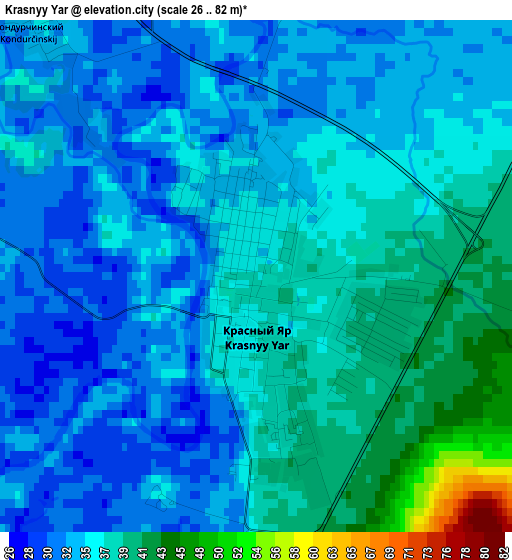 Krasnyy Yar elevation map