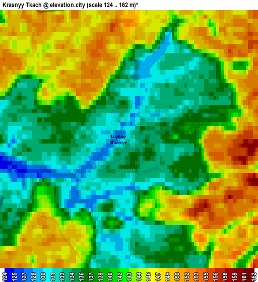 Krasnyy Tkach elevation map