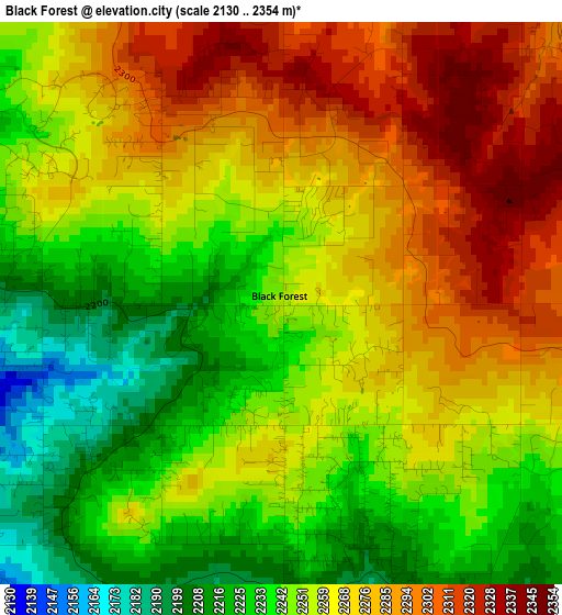 Black Forest elevation map