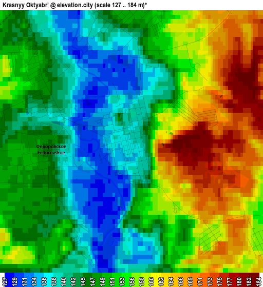 Krasnyy Oktyabr’ elevation map