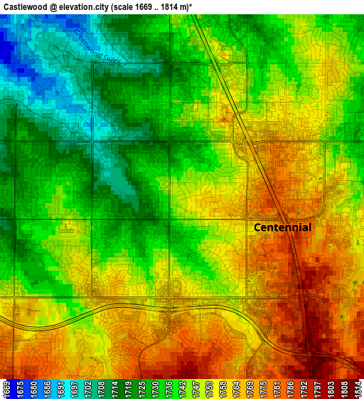 Castlewood elevation map