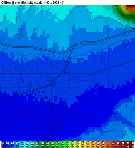 Clifton elevation map