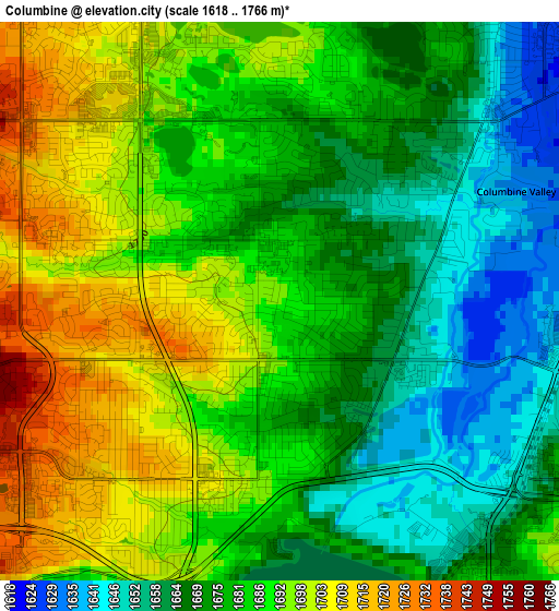 Columbine elevation map