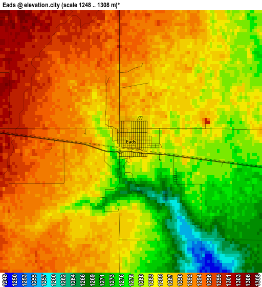 Eads elevation map