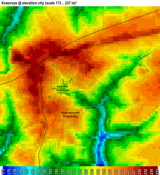 Krasnoye elevation map