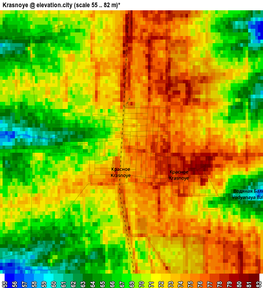 Krasnoye elevation map