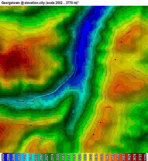 Georgetown elevation map