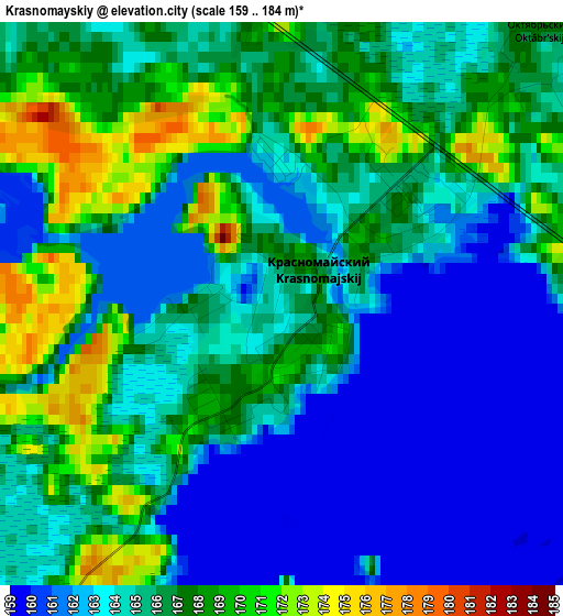 Krasnomayskiy elevation map