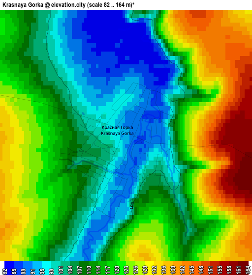 Krasnaya Gorka elevation map