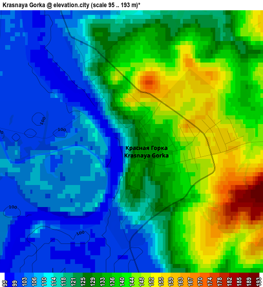 Krasnaya Gorka elevation map