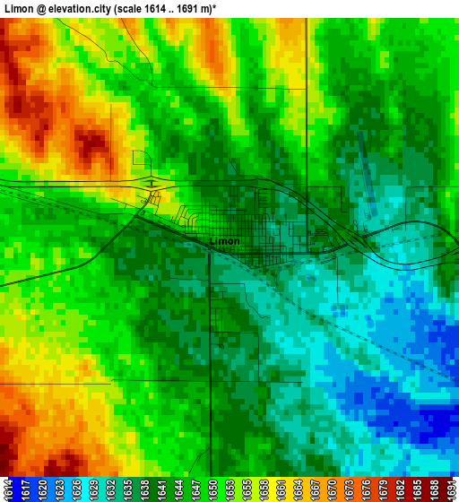 Limon elevation map