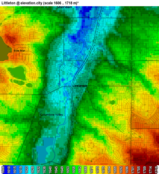 Littleton elevation map