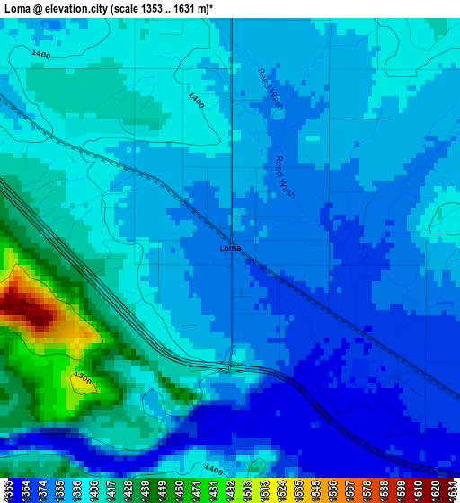 Loma elevation map