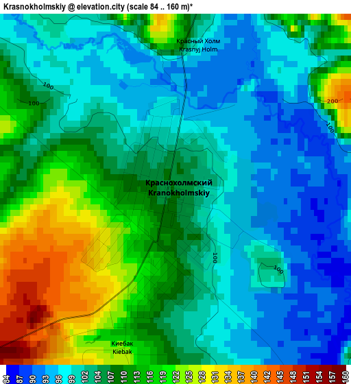 Krasnokholmskiy elevation map