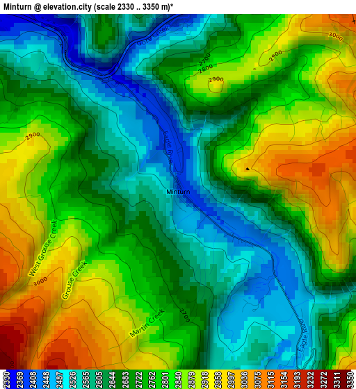 Minturn elevation map