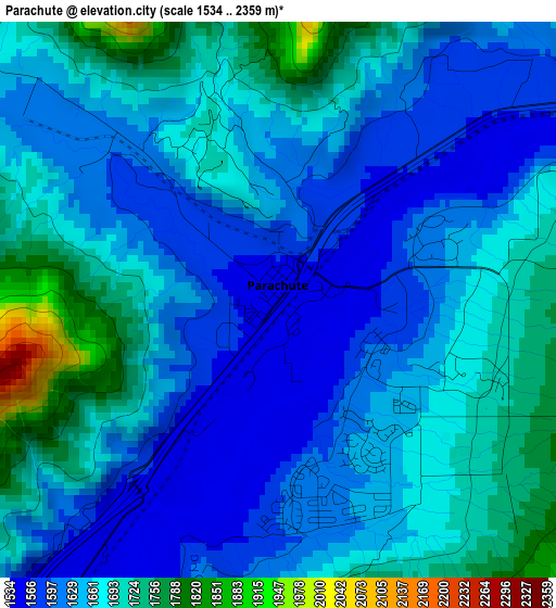 Parachute elevation map