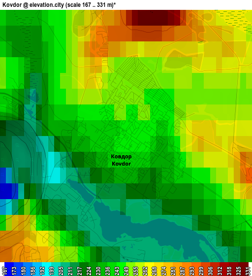 Kovdor elevation map