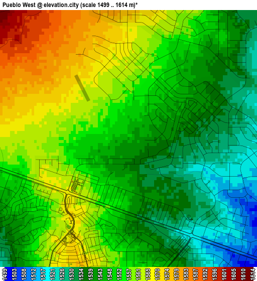 Pueblo West elevation map