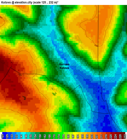 Kotovo elevation map