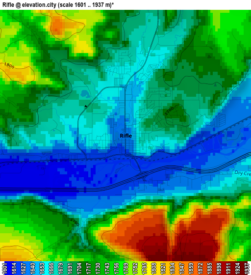 Rifle elevation map