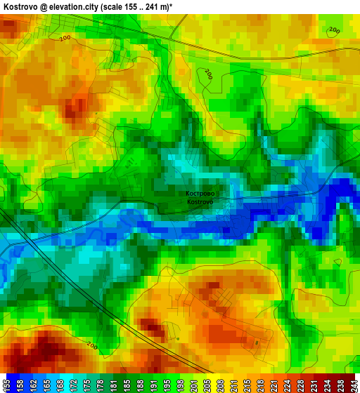 Kostrovo elevation map