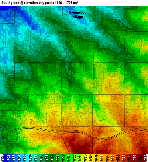 Southglenn elevation map