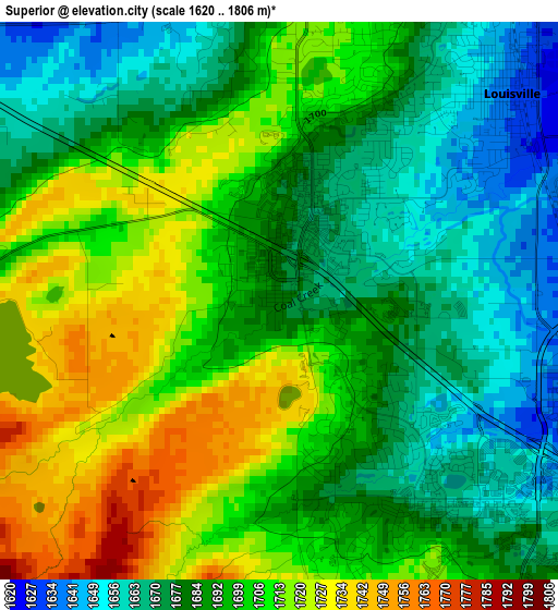 Superior elevation map