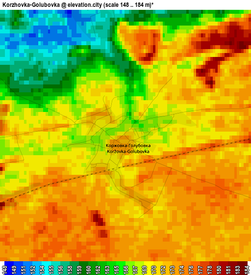 Korzhovka-Golubovka elevation map