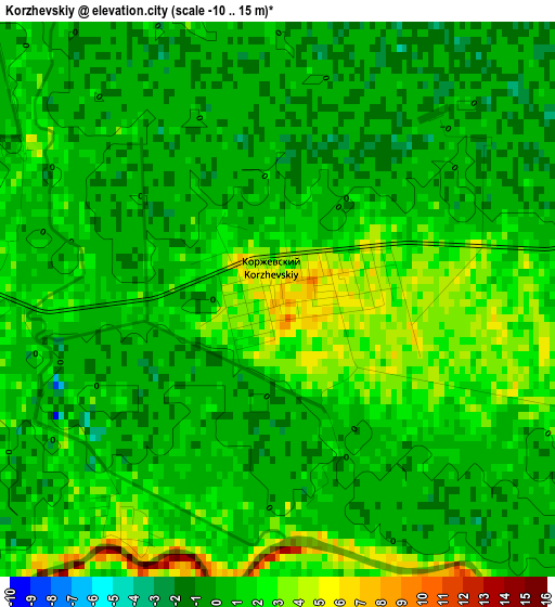 Korzhevskiy elevation map