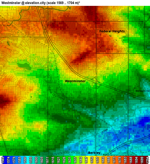 Westminster elevation map