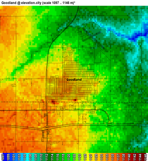 Goodland elevation map