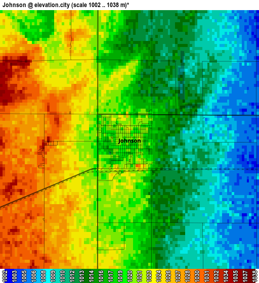 Johnson elevation map