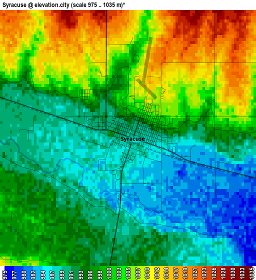 Syracuse elevation map