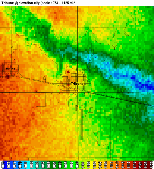 Tribune elevation map