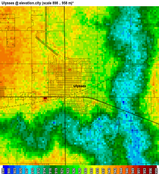 Ulysses elevation map