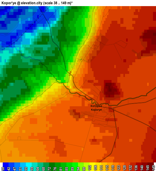 Kopor’ye elevation map