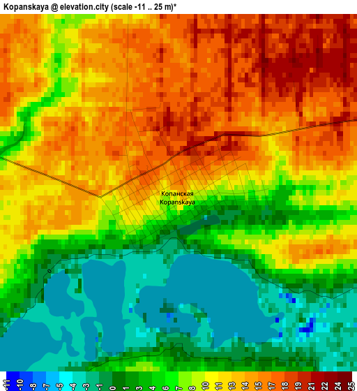 Kopanskaya elevation map