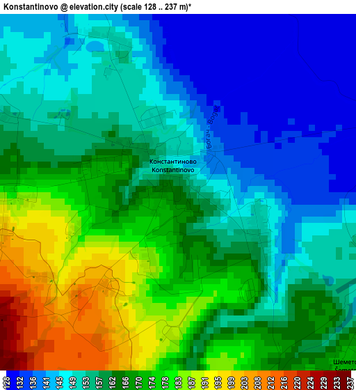 Konstantinovo elevation map