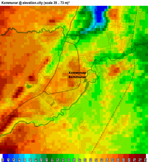 Kommunar elevation map