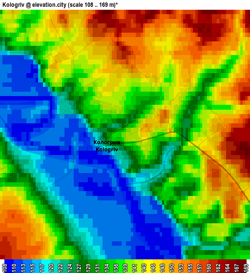 Kologriv elevation map