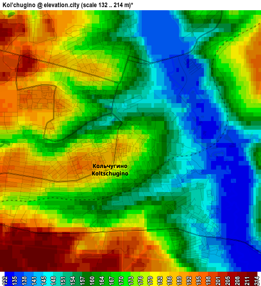 Kol’chugino elevation map