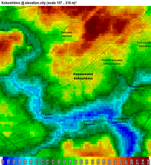 Kokoshkino elevation map