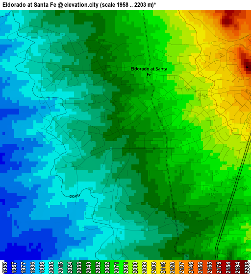 Eldorado at Santa Fe elevation map